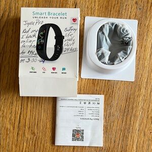 Black Silicone Fitness Tracker with Hidden Display